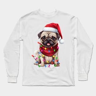 Christmas Pug Long Sleeve T-Shirt